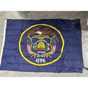 Utah Historic State Flag by Valley Forge FLAWED Beehive Heritage ~ 260214-WH 985